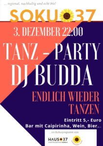 Tanz-Party mit DJ Budda @ Stadtteilzentrum Haus 037, Saal A